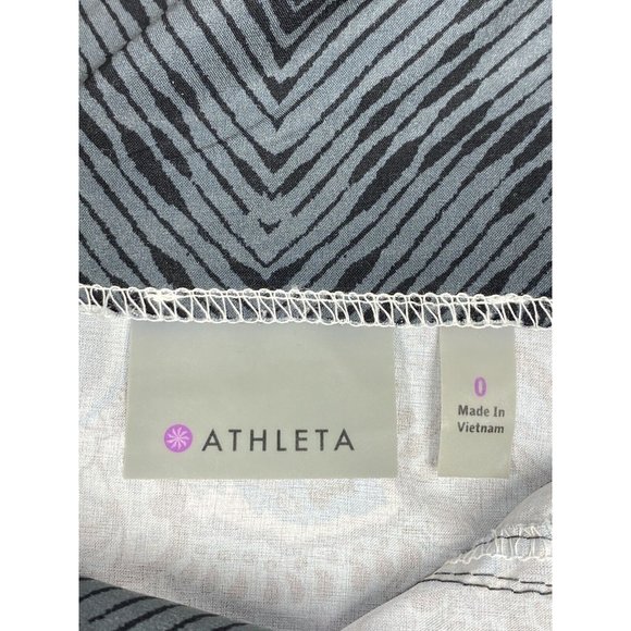 Athleta Women's Pack Everywhere Halter Dress Size 0 Meteor Gray Blue Paisley Zip - Picture 4 of 15